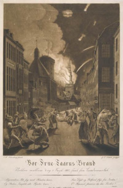 Das Feuer des Turms der Kirche Unserer Lieben Frau von Gerhard Ludvig Lahde