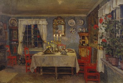 Interieur aus dem Wohnzimmer des Künstlers von Gerhard Peter Frantz Vilhelm Munthe