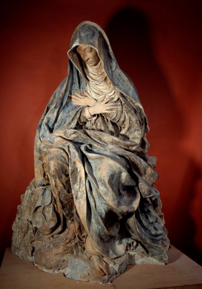 Jungfrau der Schmerzen Skulptur von Germain Pilon (1535-1590) 16. Jahrhundert Paris, Louvre Museum von Germain Pilon