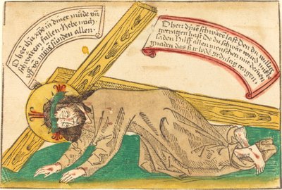 Christus fällt unter dem Kreuz von German 15th Century
