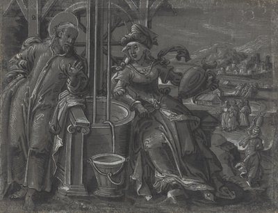 Christus und die Frau von Samaria von German 16th Century