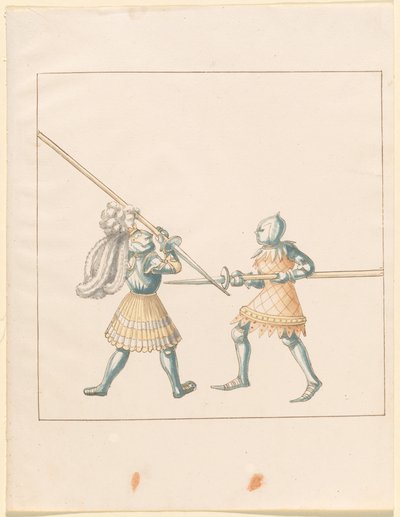 Freydal, Das Buch der Turniere und Turniere von Kaiser Maximilian I.: Kämpfe zu Fuß (Turniere)(Band III): Tafel 147 von German 16th Century