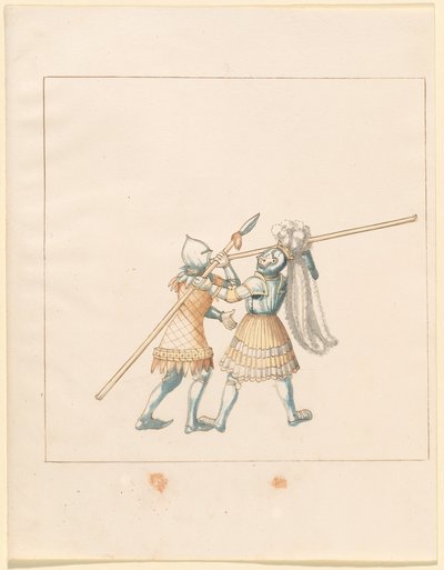 Freydal, Das Buch der Turniere und Turniere von Kaiser Maximilian I.: Kämpfe zu Fuß (Turniere)(Band III): Tafel 150 von German 16th Century