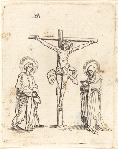 Die Kreuzigung mit der Jungfrau und dem Heiligen Johannes von German 16th Century after Albrecht Dürer