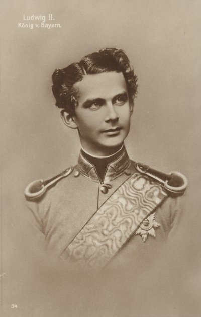 Ludwig II (s/w Foto) von German Photographer