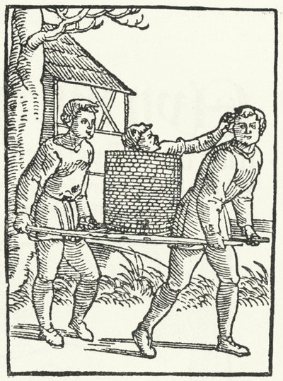 Ein Holzschnitt einer Szene aus der Geschichte von Till Eulenspiegel (Stich) von German School