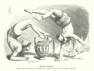 Antike griechische Akrobatinnen von German School