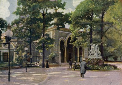 Antilopenhaus, Zoologischer Garten Berlin, Deutschland (Farblithografie) von German School