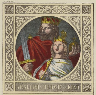 Arnulph und Ludwig das Kind, 887-899 und 899-911 von German School