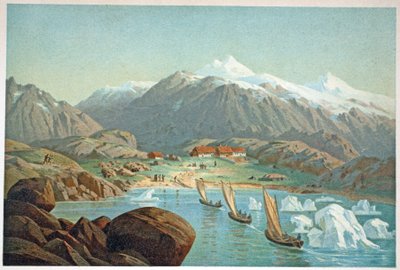 Ankunft der Boote in Friedrichstal, London, 1874 von German School