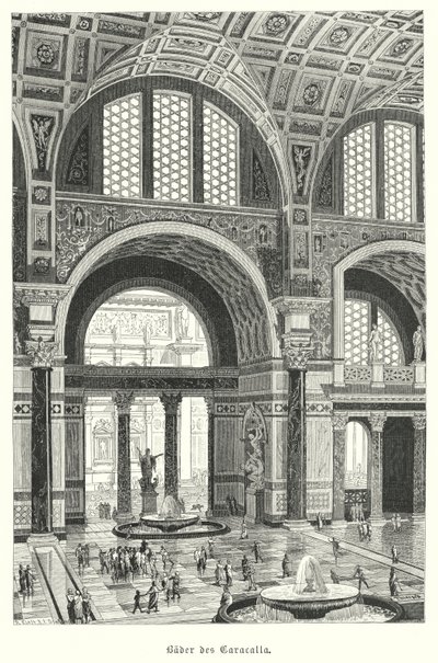 Caracalla-Thermen, Rom (Stich) von German School