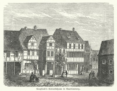 Geburtsort des Dichters Friedrich Gottlieb Klopstock, Quedlinburg, Deutschland von German School