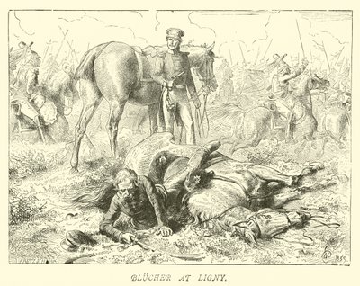Blücher bei Ligny von German School