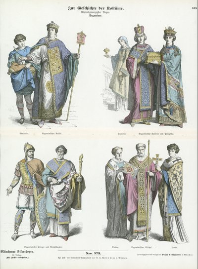Byzantinische Kostüme von German School