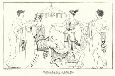 Kassandra wird für ihre Hochzeit mit Bellerophon vorbereitet von German School