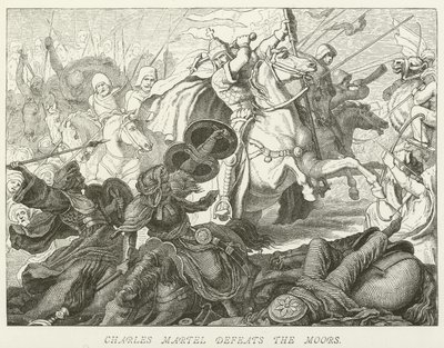 Karl Martell besiegt die Mauren von German School