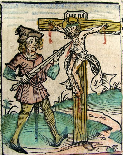 Christus erneut gekreuzigt, veröffentlicht in der Nürnberger Chronik, 1493 von German School