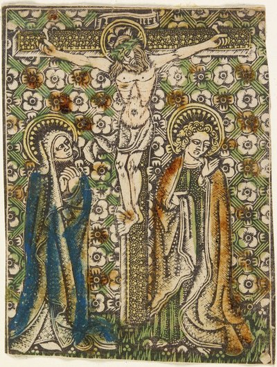 Christus am Kreuz mit Maria und Johannes, um 1460 von German School