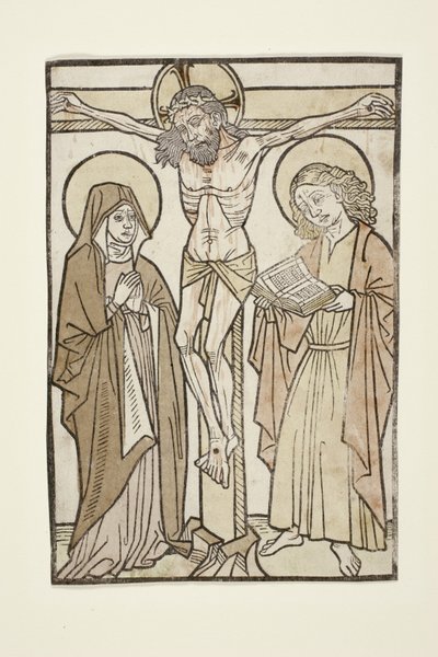 Christus am Kreuz zwischen Maria und dem Heiligen Johannes, 1460-70 von German School