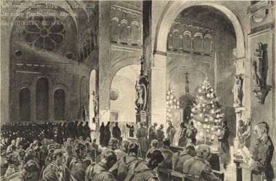 Weihnachtsfeiern in einer Kirche in Flandern von German School