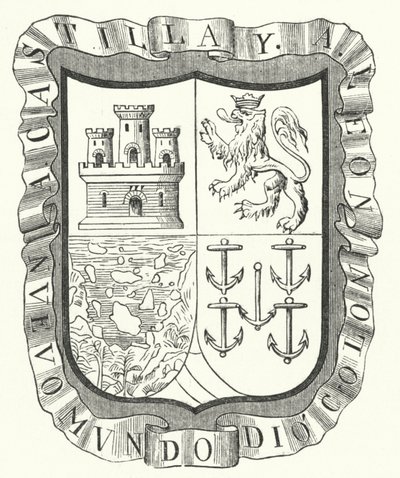 Wappen von Christoph Kolumbus (Gravur) von German School