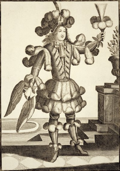 Kostüm für einen Federhändler, veröffentlicht von Gerard Valck (16512-1726) ca. 1690 von German School