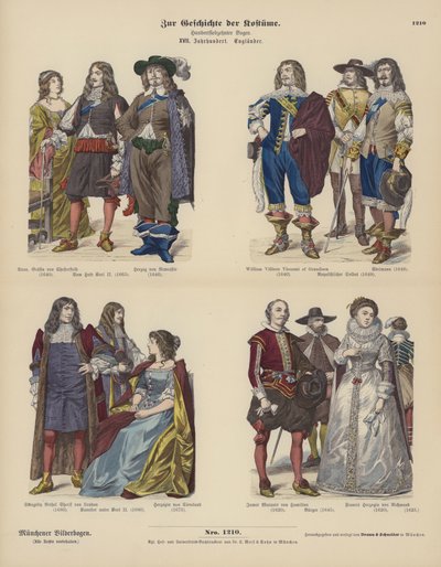 Kostüme des englischen Adels von German School