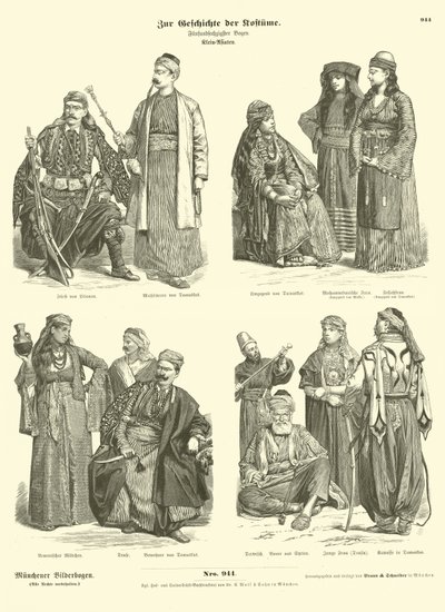 Kostüme des Nahen Ostens von German School