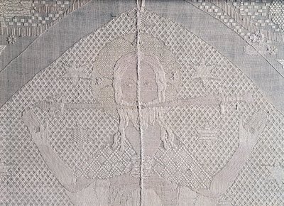Detail eines Altartuchs mit Christus der Apokalypse, zweite Hälfte des 14. Jahrhunderts von German School