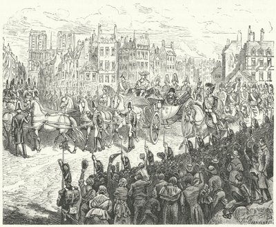 Einzug von König Ludwig XVIII. in Paris, 1814 von German School