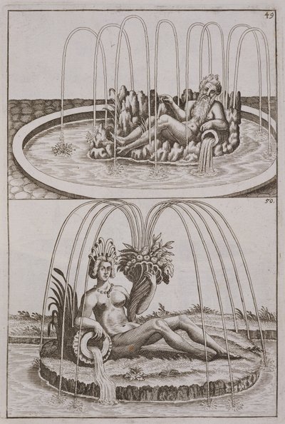Brunnen, aus Architectura Curiosa Nova von Georg Andreas Böckler (1617-85), veröffentlicht 1704 von German School