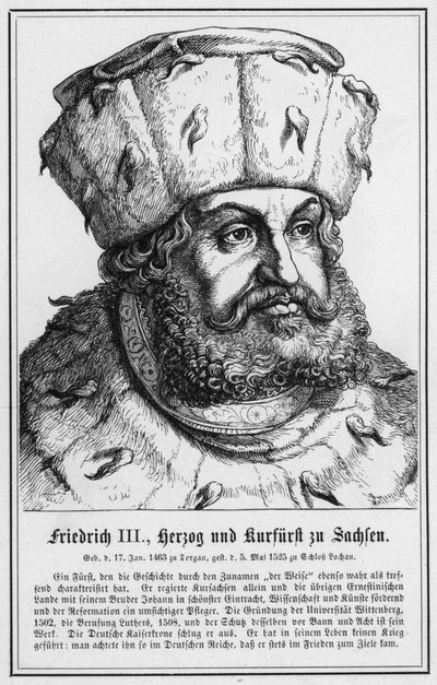 Friedrich III, Herzog und Kurfürst zu Sachsen von German School