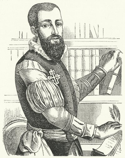 Garcilaso de la Vega, spanischer Dichter und Soldat (Stich) von German School