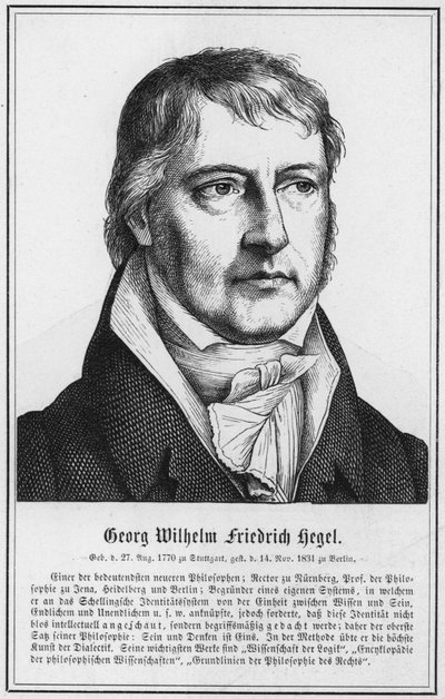 Georg Wilhelm Friedrich Hegel (Stich) von German School
