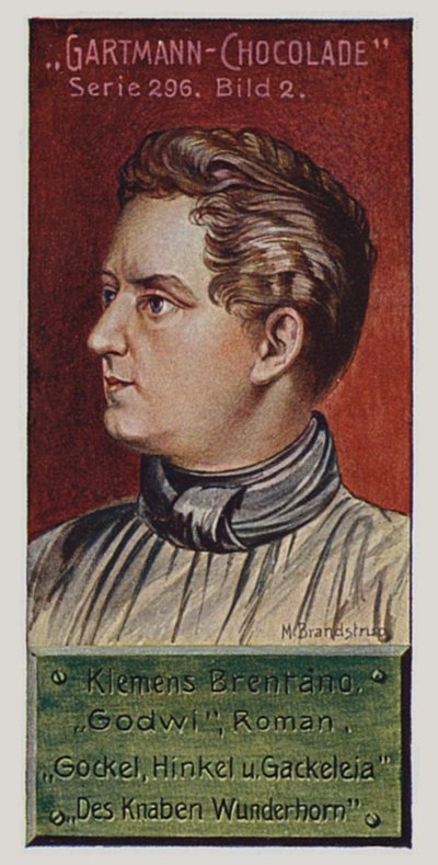 Deutsche Romantiker: Klemens Brentano (Farblithografie) von German School