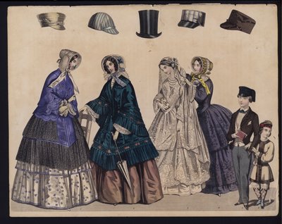 Deutsche Modeplatte, Mitte des 19. Jahrhunderts von German School