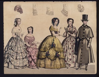 Deutsche Modeplatte, Mitte des 19. Jahrhunderts von German School