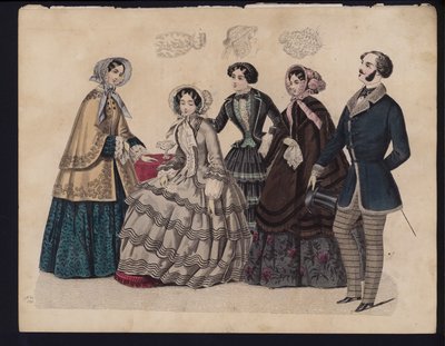 Deutsche Modeplatte, Mitte des 19. Jahrhunderts von German School