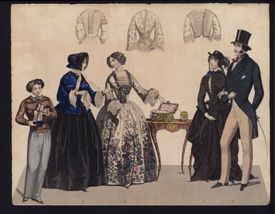 Deutsche Modeplatte, Mitte des 19. Jahrhunderts von German School