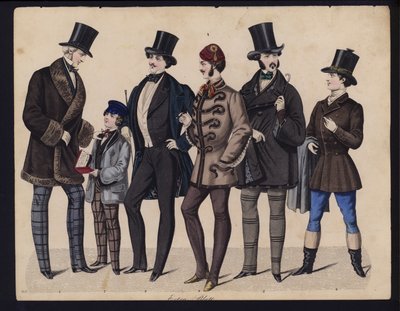 Deutsche Modeplatte, Mitte des 19. Jahrhunderts von German School