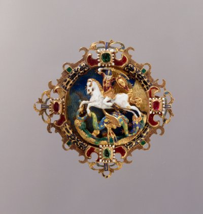 Hutagraffe mit Darstellung des Heiligen Georg von German School