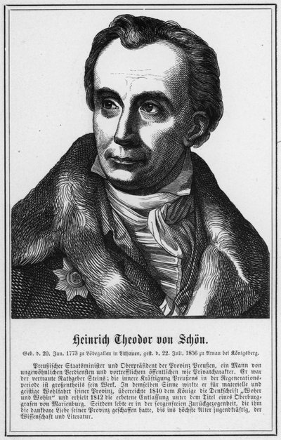 Heinrich Theodor von Schön (Stich) von German School