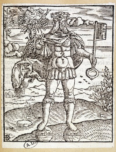 Janus (mit einem Schlüssel in der einen Hand und einem Weinstock in der anderen) - Deutschland von German School