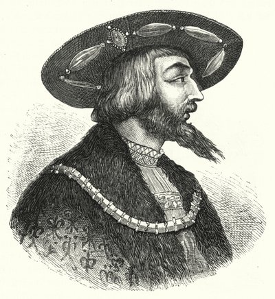 König Ludwig II. von Ungarn (Gravur) von German School