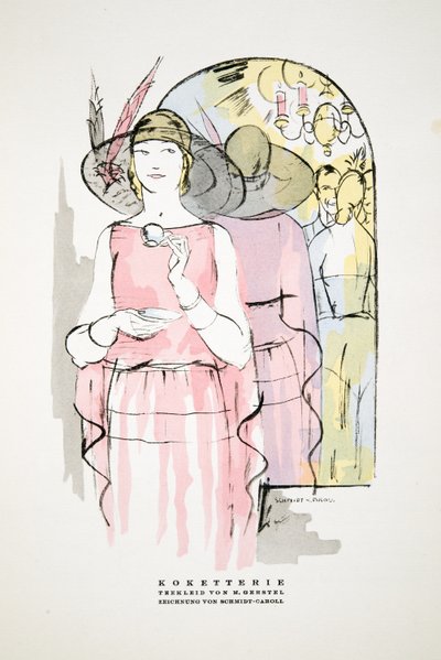 Koketterie, Teekleid von M. Gerstel, aus Styl, 1922 von German School