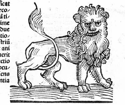 Le Lion - in Abhandlung von Johannes Angeli De Magnisconnectionibue annorum revolutionibus ac eorum pefectionibus. Augsburg, Erhard Ratdolt von German School