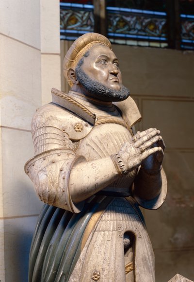 Lebensgroße Alabasterstatue des Kurfürsten Friedrich der Weise in der Schlosskirche, Wittenberg, um 1529-21 von German School