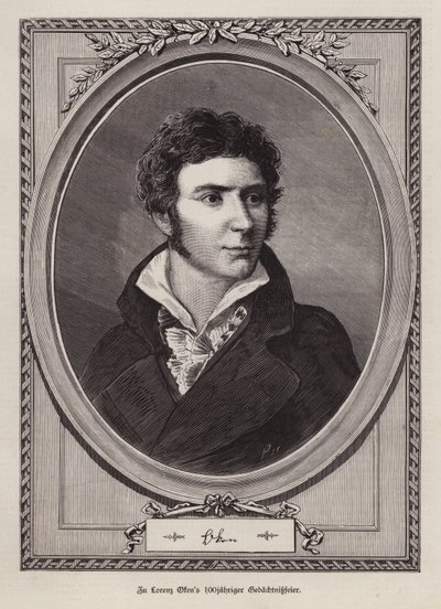 Lorenz Oken, deutscher Naturforscher, Botaniker, Biologe und Ornithologe (Stich) von German School