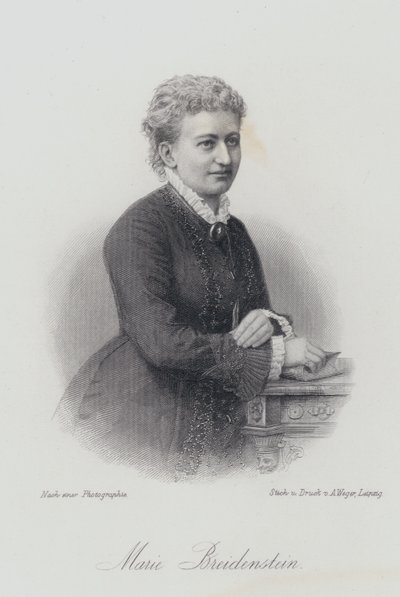 Marie Breidenstein, deutsche Pianistin, Sängerin und Gesangslehrerin von German School