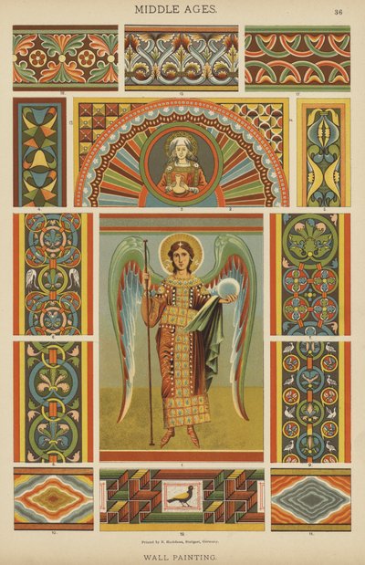 Mittelalter, Wandmalerei von German School
